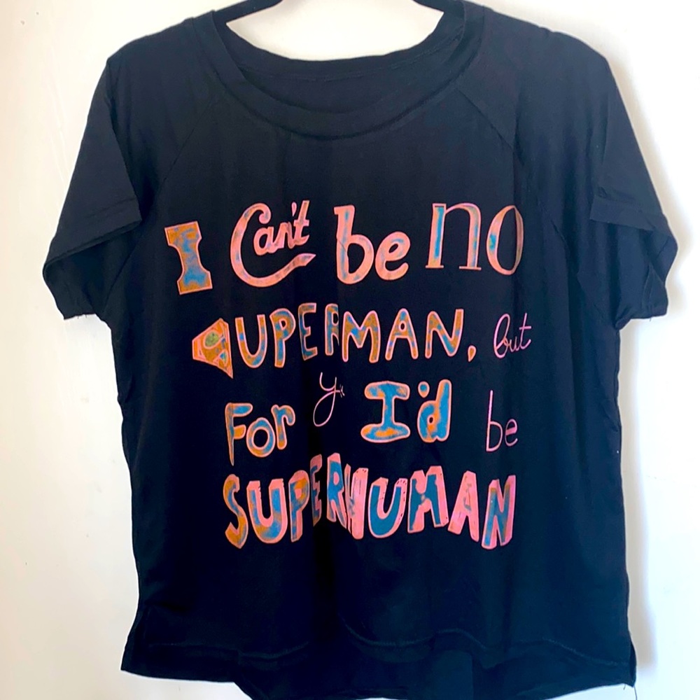 ‘SUPERHUMAN’ CROPPED TEE